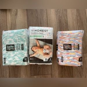 Honest and Hello Bello unopened size 2 diapers